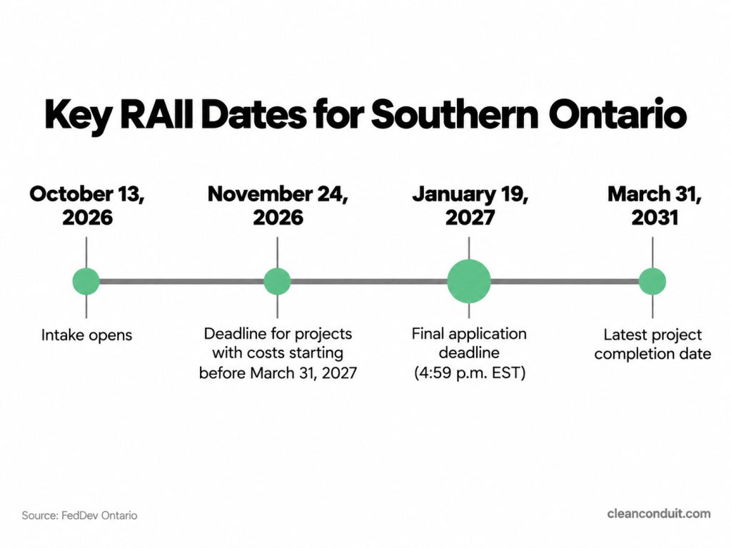 RAII Funding Ontario: Key Dates for Southern Ontario